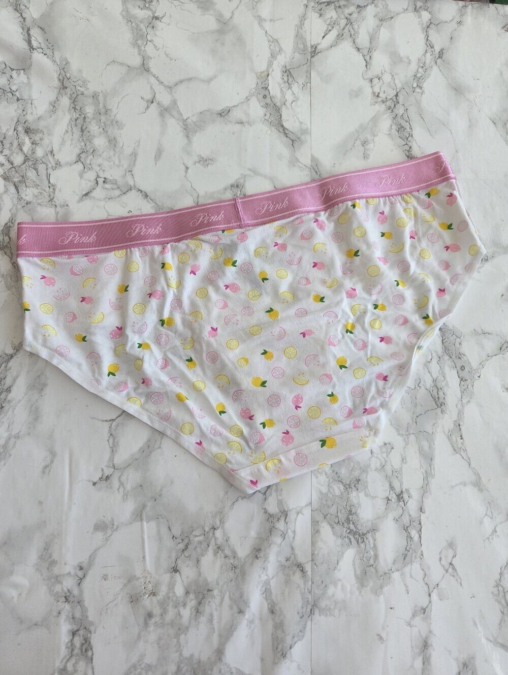 Victoria's Secret PINK Logo Cotton Hiphugger Hipster Panties L NWT - Picture 3 of 7